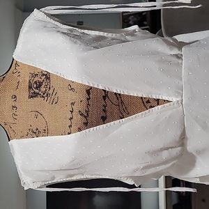 White shear, knee length dress